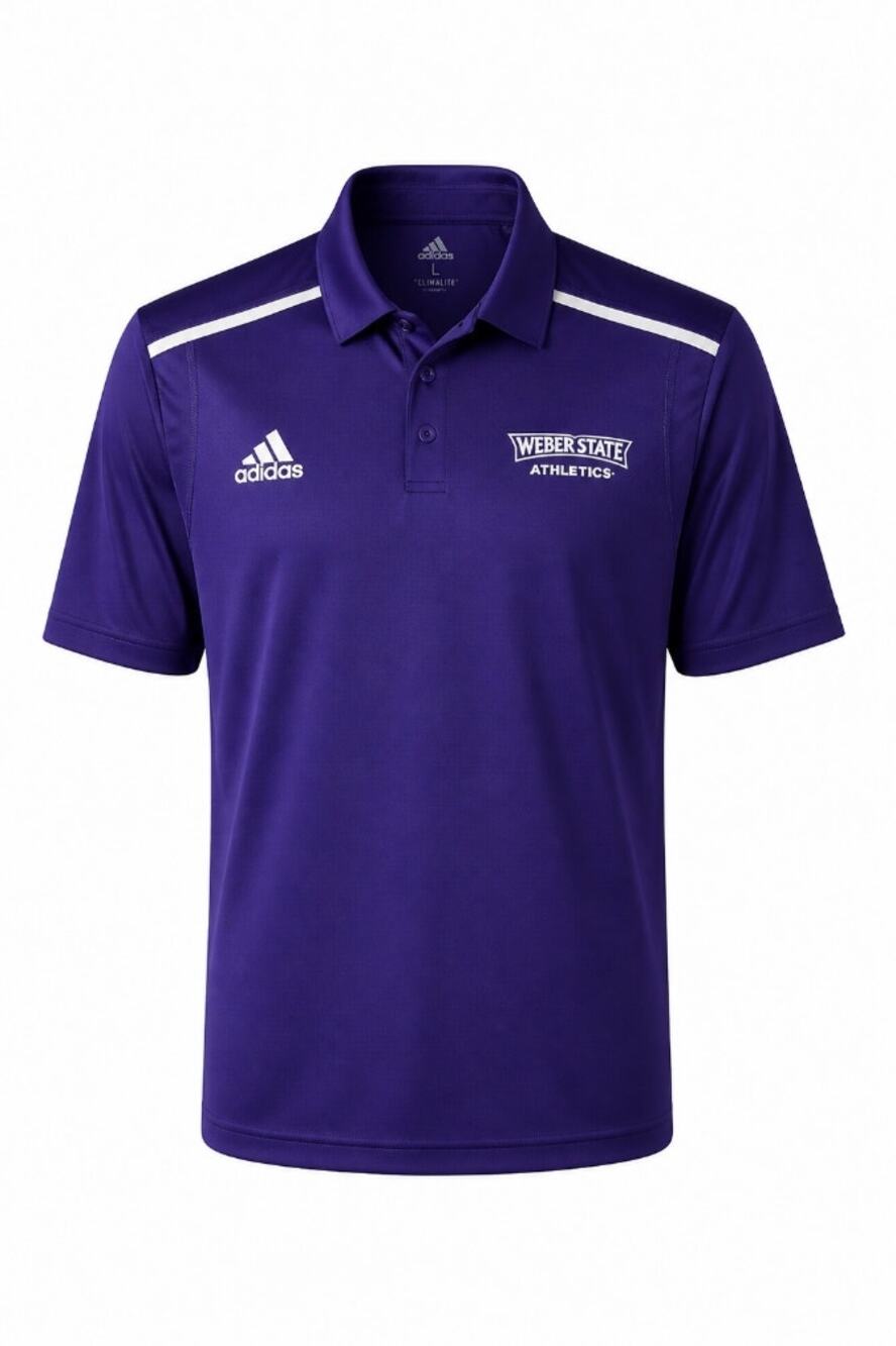 Adidas Weber State Wildcats Athletics Polo Shirt Purple Men’s 2XL Climalite